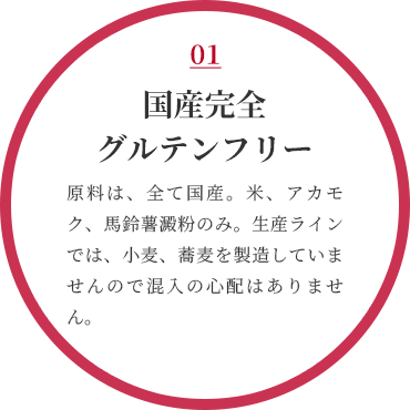 国産完全グルテンフリー